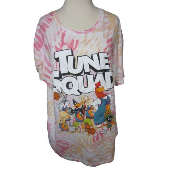 Space Jam Tune Squad Tie Dye T-Shirt Looney Tunes Graphic Tee Size L - Picture 2 of 6